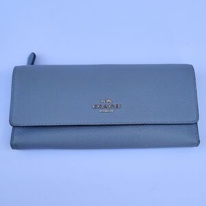 Coach Sky Blue Leather Wallet